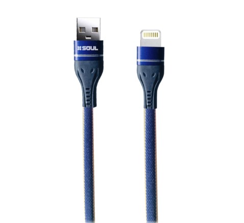 CABLE DATOS USB DENIM LIGHTNING IPHONE - SOUL