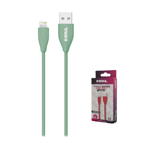 CABLE USB A LIGHTNING - 2.0A - 2MT - SOUL SOFT