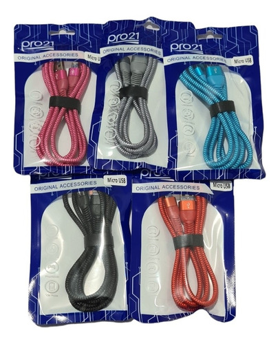 CABLE NYLON 2.0 MICRO USB - 1MT - PRO 21