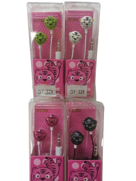 AURICULARES IN EAR GY 328 - TIGRE FUCSIA