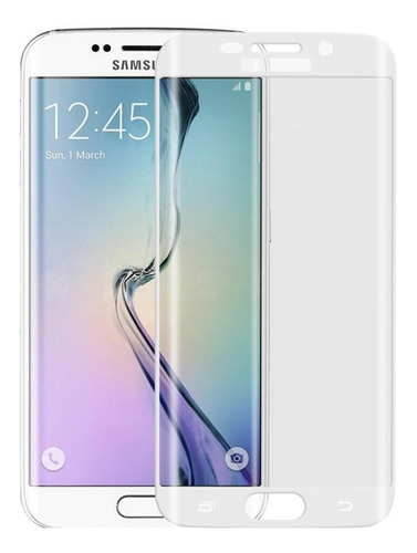 GLASS TEMPLADO SAMSUNG S6 EDGE PLUS (CURVO MARCO BLANCO)