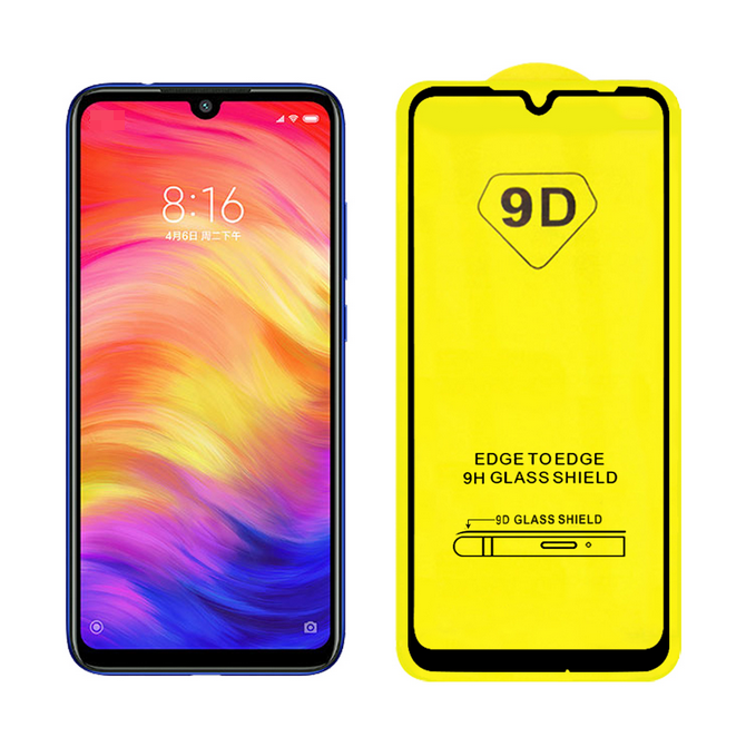 GLASS TEMPLADO 9D FULL GLUE XIAOMI REDMI NOTE 8T NEGRO