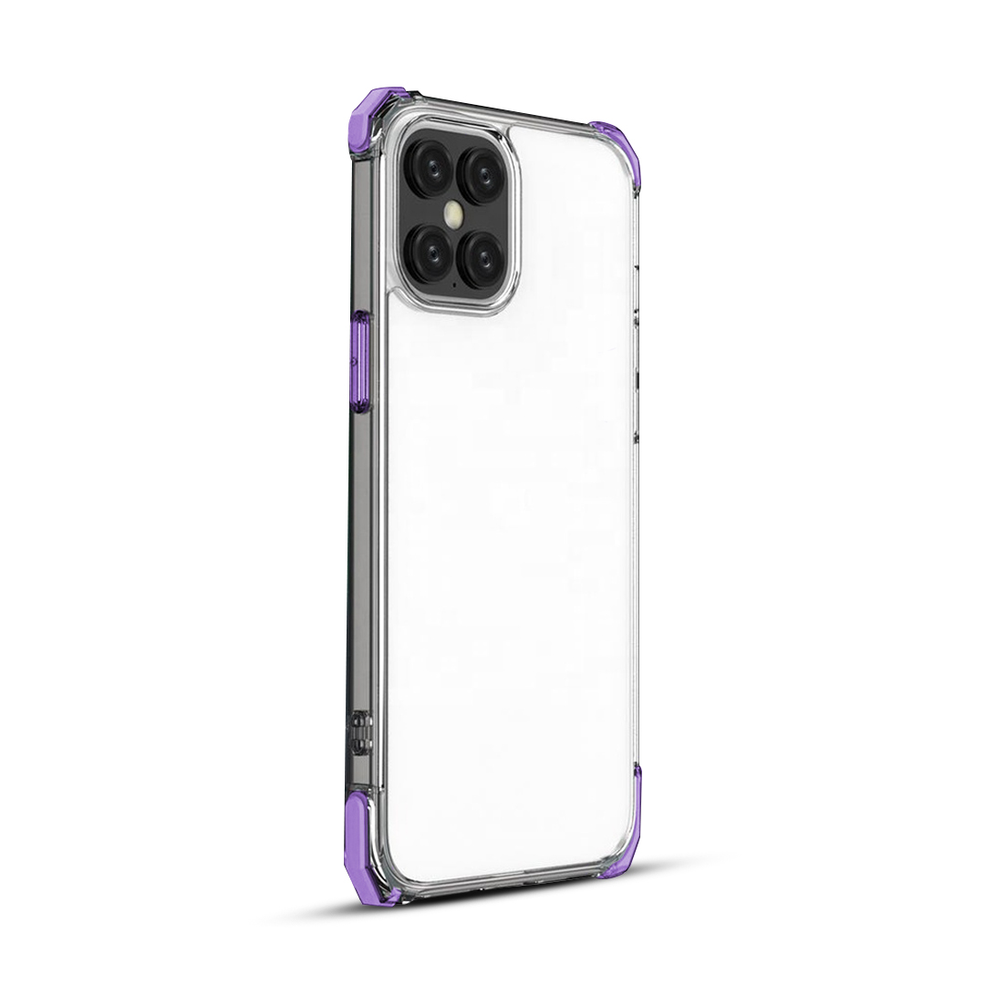 FUNDA TRANSPARENTE ANTISHOCK COLOR IPHONE 13