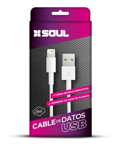 CABLE DATOS USB MICRO USB 1 MT BLANCO - SOUL