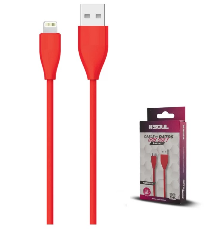 CABLE USB SOFT LIGHTNING 1MT - SOUL