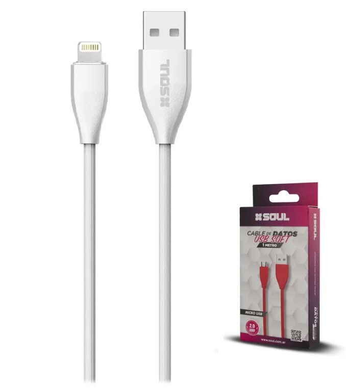 CABLE USB SOFT LIGHTNING 1MT - SOUL