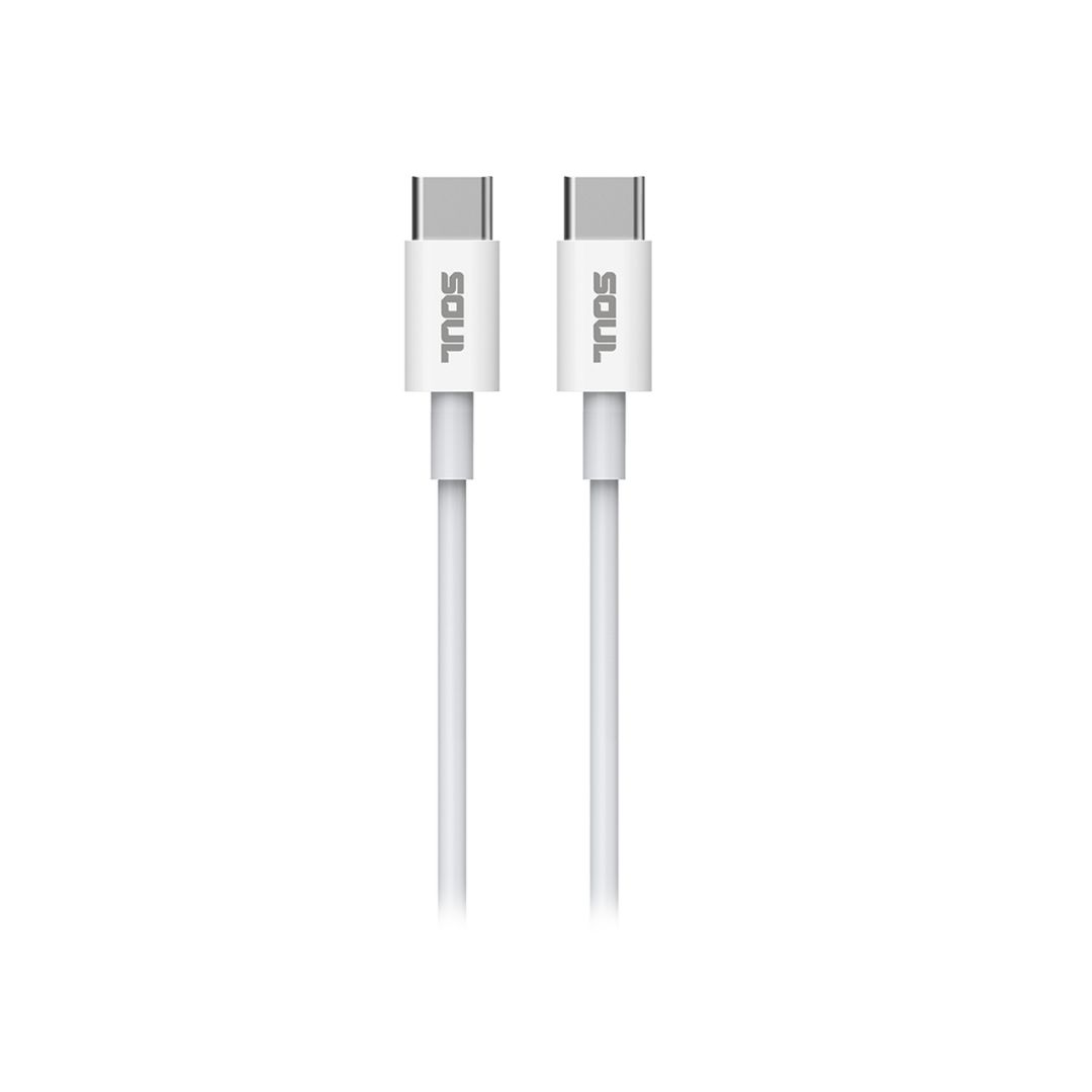 CABLE USB TYPE-C A TYPE-C 1 METRO BLANCO - SOUL