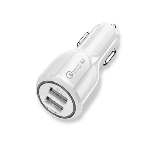 CARGADOR DE AUTCARGADOR CARGA RAPIDA ENTRADA USB C  20W O DUAL FAST CHARGE LIGHTNING