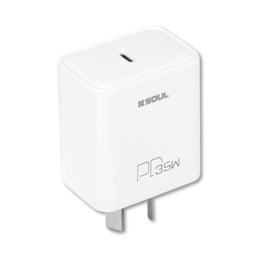 CARGADOR VIAJERO CARGA RAPIDA PD 35W C/CABLE LIGHTNING - SOUL