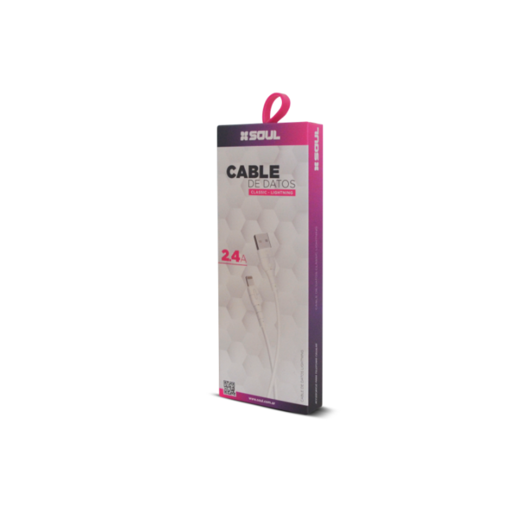 CABLE USB A LIGHTNING - 2.4 - 1 MT - SOUL CLASSIC ONE
