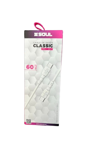 CABLE TIPO C A TIPO C - 60W - 1MT - SOUL CLASSIC