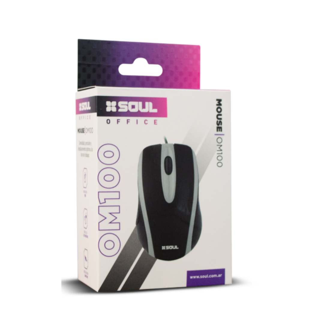 MOUSE USB OFFICE M100 - SOUL