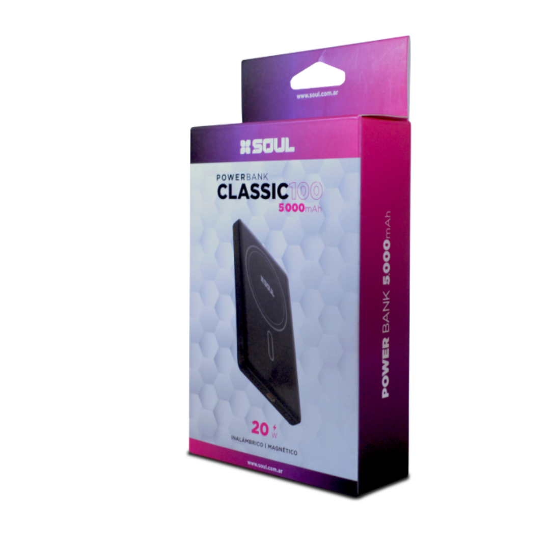 POWER BANK SOUL 5000 CLASSIC 100 INALAM+MAGNETICO