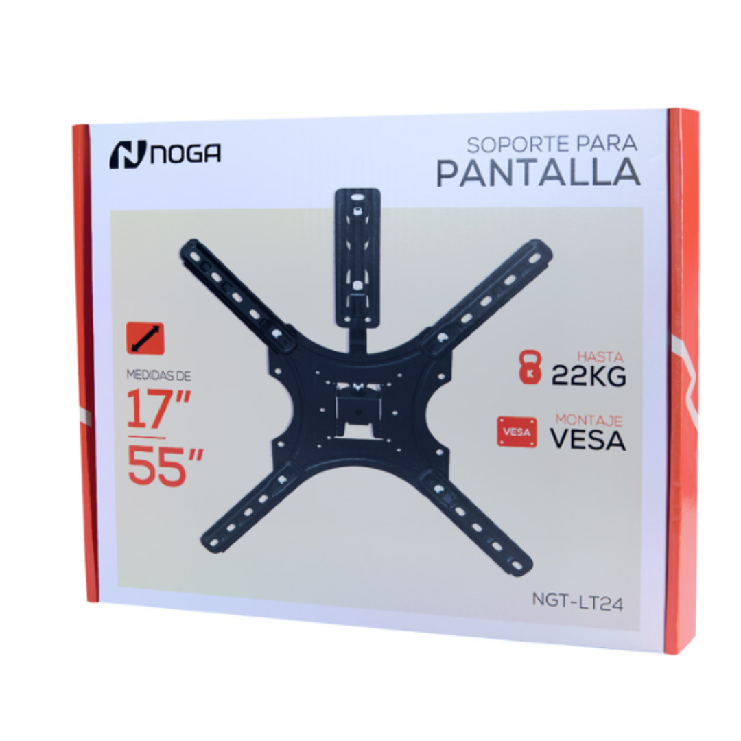 SOPORTE TV CON BRAZO 17'' A 55'' - HASTA 22KG - (NGT-LT24) - NOGA