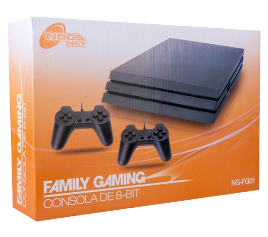 CONSOLA FAMILY GAMING DE 8-BITS 2 JOYSTICK + PISTOLA DE TIRO (NG-FG01) - NOGA