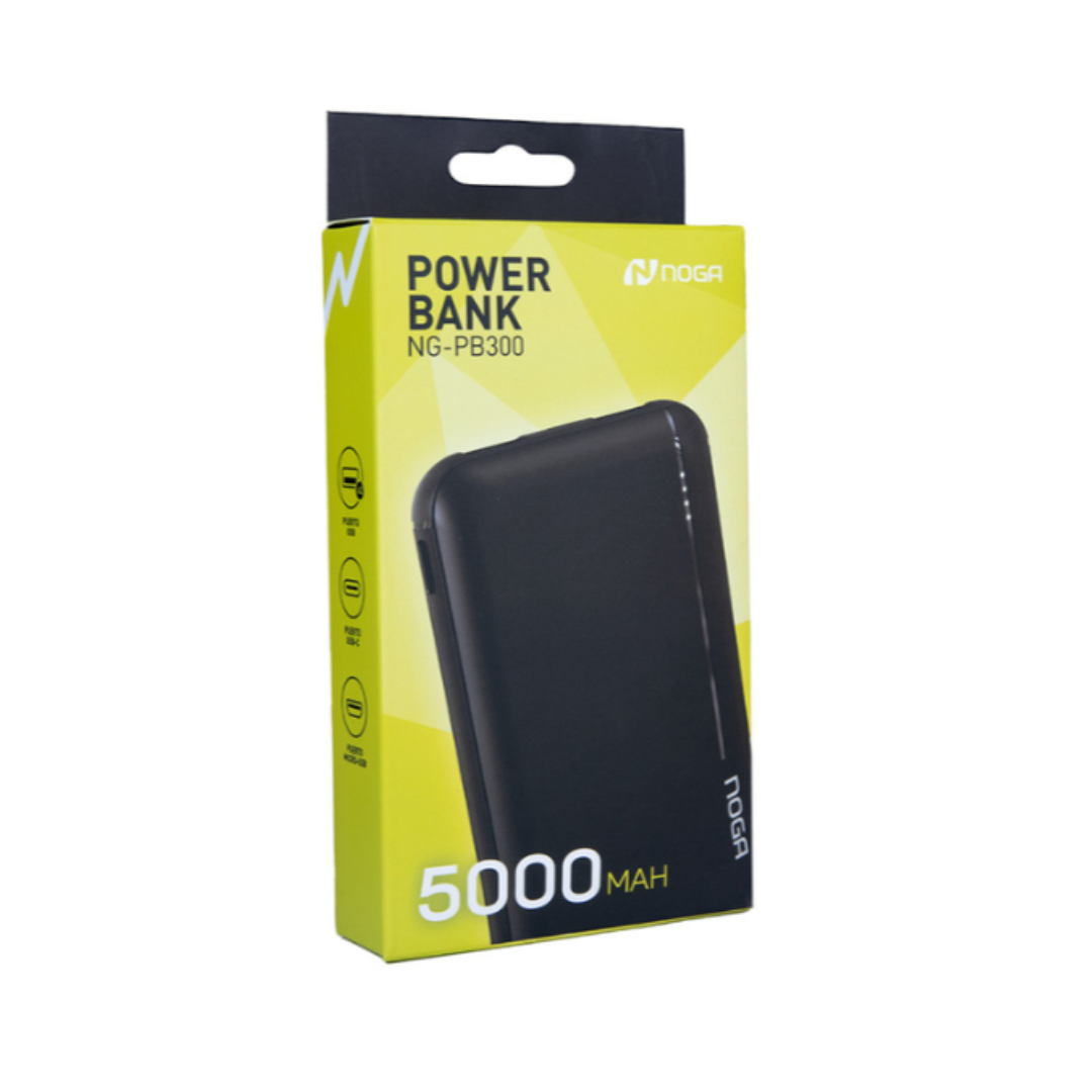 POWER BANK 5000MAH 1 USB + 1 USB TIPO C  (NG-PB300)  - NOGA