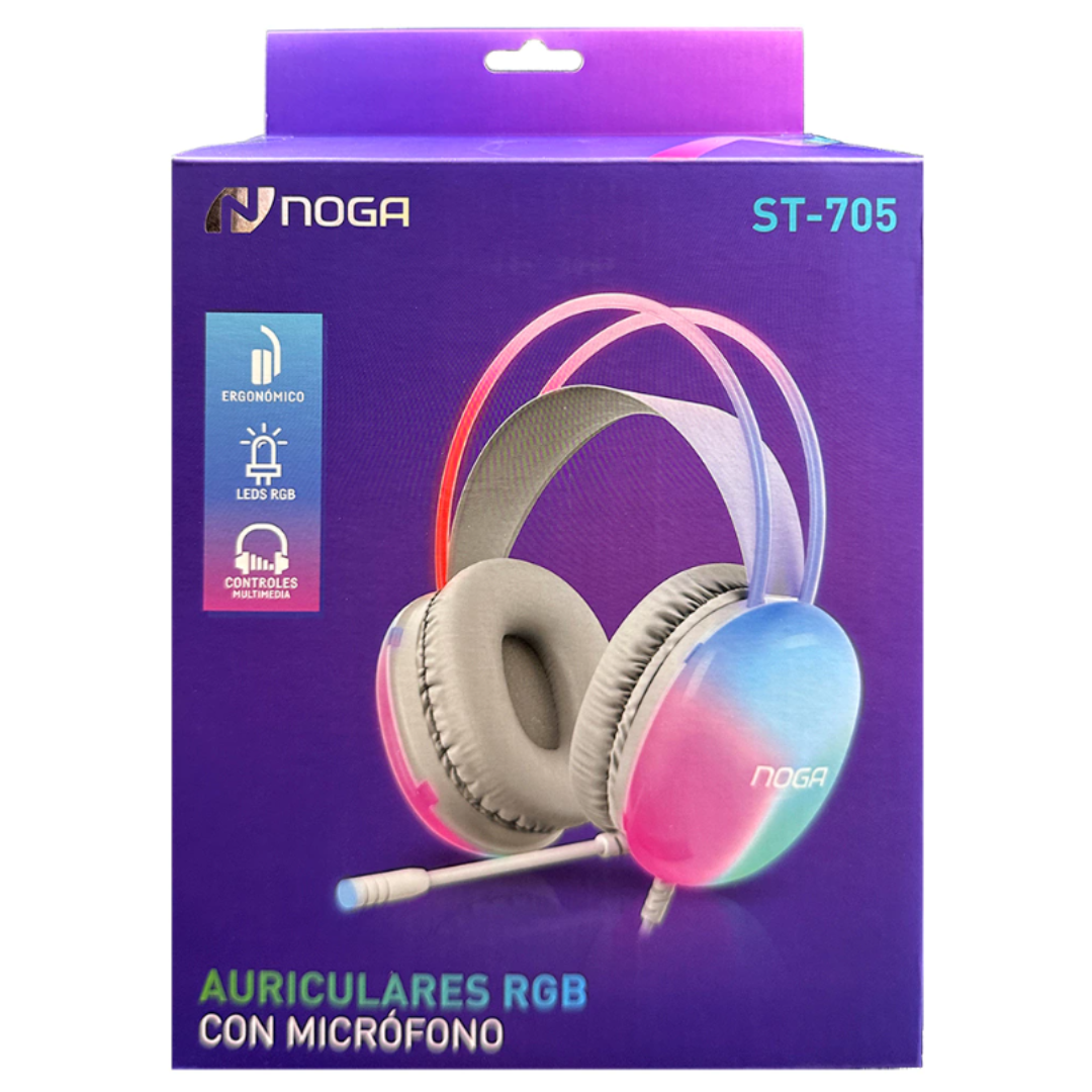 AURICULAR VINCHA GAMER CON MICROFONO/LED RGB (MOD.ST-705) - NOGA