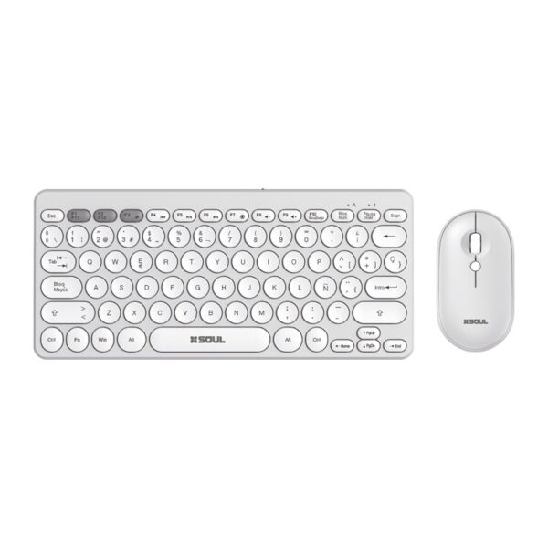 TECLADO INALAMBRICO 80% + MOUSE MOD.OCW200 ESTILO VINTAGE - SOUL