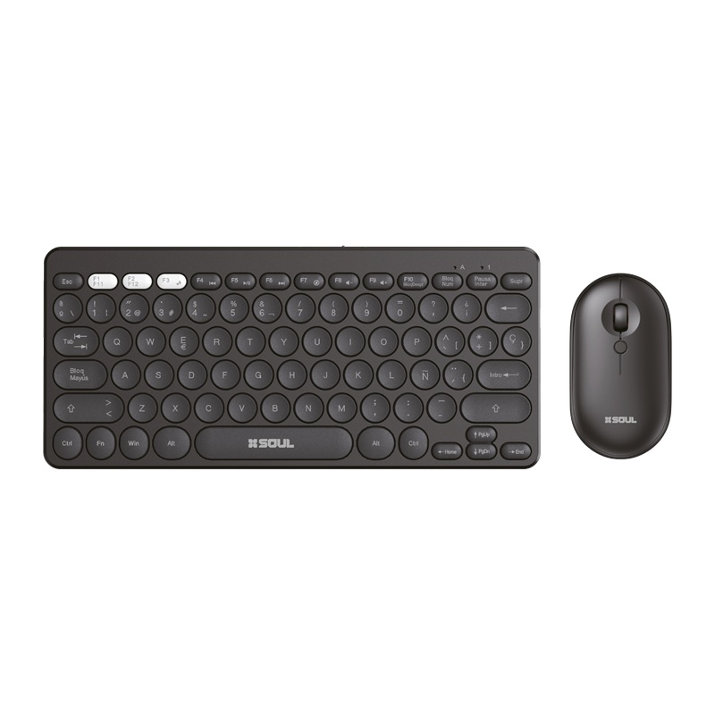 TECLADO INALAMBRICO 80% + MOUSE MOD.OCW200 ESTILO VINTAGE - SOUL