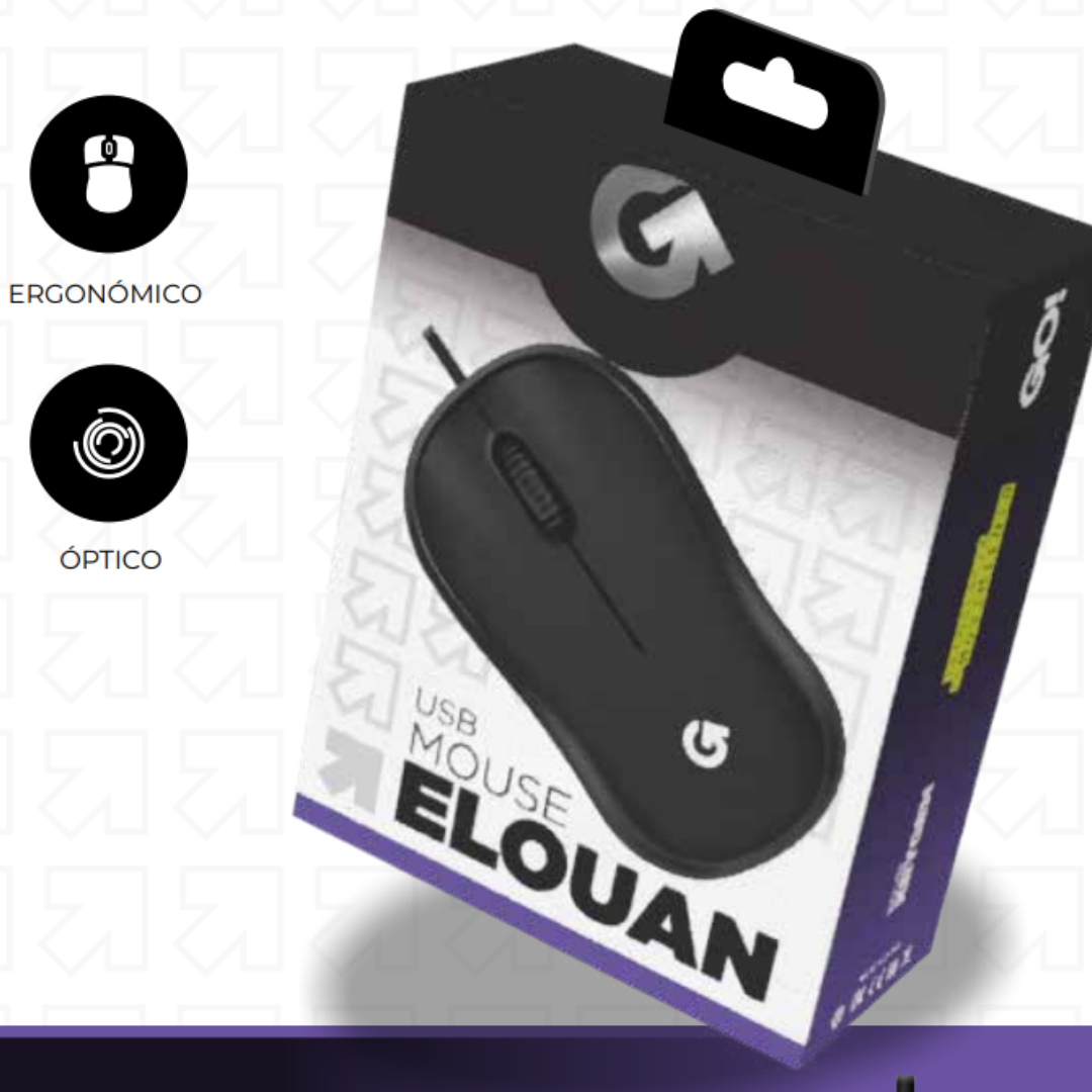 MOUSE OFFICE CON CABLE USB ELOUAN - GO!