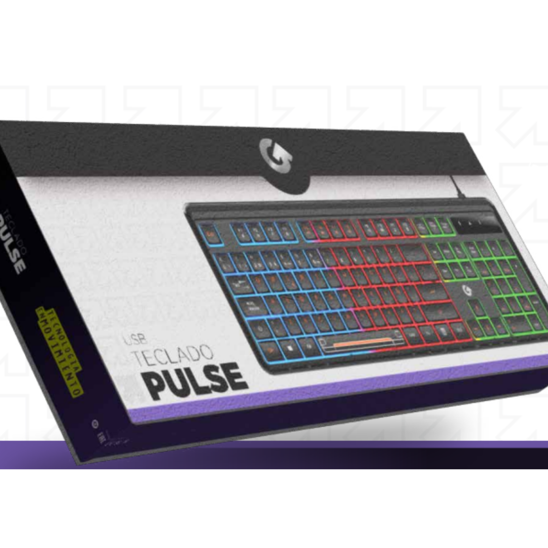 TECLADO GAMER CON CABLE USB Y LUCES LED - PULSE - GO!