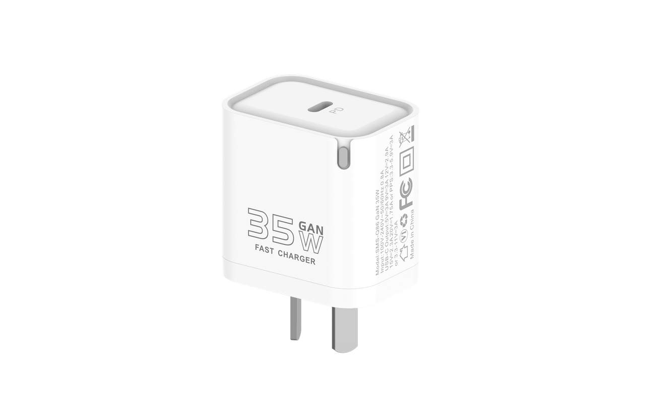 CABEZAL GaN CARGA RAPIDA PD 35W S/CABLE BLANCO - SOUL